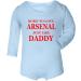 Born to Love Arsenal Baby Bodysuit | 100% Fine Combed Cotton | UK Designed & Printed | 6-12 Months Blue - Buy Online on GoSupps.com
