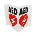 CPR Savers Foldable Panel AED Wall Sign for Business  School  Restaurant  Office or Any Public Place (1)