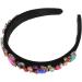Lurrose Vintage Headband Crystal Diamond Hairband Wide Headband Hair Hoop for Woman Girl - Buy Online on GoSupps.com