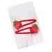 Buy Cute 3D Strawberry Cartoon Hair Clips for Kids | Snap Hair Pin Accessories for Styling - Buy Online on GoSupps.com
