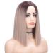 Buy 36cm (14) Blonde & Brown Ombre Wig for Women - Smooth Long Wig with Dark Roots | Perfect for Parties & Costumes - Buy Online on GoSupps.com