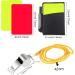 Chanehann Sport Referee Cards Set - Red & Yellow Cards with Bag Point Book Pencil & Metal Whistle for Football & Basketball - International Shipping Available - Buy Online on GoSupps.com