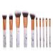 Make-up brush set 10 pieces cocohot marble make-up brush set eyelin shadow eyeliner foundation blending blower make-up brush kit for professional and amateur (10 pcs)