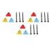 Height-adjustable golf teas 3 set practical golf ball position marking golf tea nail pencils golf training accessories for improved performance