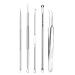 Blackhead Remover Tool  Stainless Steel Pimple Popper Tool Kit  Blackhead Extractor Tool for Face  5-in-1 Blackhead Remover Tool *4 Tweezers *1-0414043