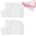 Friusate 4 pieces silicone heel cushion heel protection gel heel gel pads gel heel protection for heel pain dry cracked heel (white)