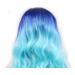 DIDADA Long Wavy Lace Front Wig - Heat-Resistant Synthetic Ombre Two Tone Red Blue Green Purple - 24 inches - Buy Online on GoSupps.com