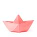 Oli & Carol  Origami Boat  Pink Natural Rubber Float  Enhance Imaginative Play