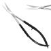 Facial Hair Scissors-Eyebrow Trimmer-Grooming Scissors for Eyebrow Shaping Ear Nose Nostril Hair & Moustache (Black Curved)