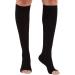 Famkit Compression Socks 23-32 mmHg - Open Toe Varicose Veins Relief - Black Medium - Nylon & Spandex | International Shipping - Buy Online on GoSupps.com