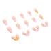 Justotry 24 Pieces Almond Short Press-On Nails - Colored French & Stiletto Acrylic Fingernails for Women - Easy Stick-On Fake Nails - Buy Online on GoSupps.com