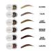 Eyebrow Stamp Stencil Kit - 24 Pieces Thick & Thin Stencils with Brushes - Natural Waterproof Brow - Medium Brown - Buy Online on GoSupps.com