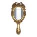 EYHLKM European Style Mirror Vanity Mirror Hand-held Special Hand Portable Wall-Mounted Handle Antique Gold Small Mirror