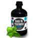 Coconut/Avocado/Sesame Oil Mouthwash Sweet & Delicious Peppermint with Charcoal & Xylitol for Oil Pulling 15 oz Black Oil Mouthwash Glass Bottle (Peppermint)