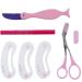  beautitip Eyebrow Razor Scissors Stencil Styles Models Eyebrow Shapes Kit Black 4-in-1 Set Black 4in1 Set - Buy Online on GoSupps.com