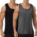 Babioboa Men's 2 Pack Workout Tank Tops Gym Athletic Sleeveless T-Shirts Fitness Bodybuilding Muscle Shirt Black/Black1 (Slim Fit) Large