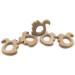 Wendysun 2pcs Cartoon Squirrel Shape Teether - Natural Beech Teething Toy for Babies - Buy Online on GoSupps.com
