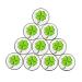 PINMEI Lot of 10 Golf Ball Markers Assorted Patterns - Soft Enamel Technique Green clover