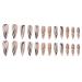 Justotry 24-Piece Swirl Stiletto Nails - Black French Press-On & Leopard Almond Art Fake Nails for Women - Buy Online on GoSupps.com