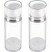 FRCOLOR 2pcs Empty Airless Pump Bottle Refillable Plastic Vacuum Pump Press Bottle Travel Cosmetic Foundation Containers Dispenser for Lotion Cream Essential Oil 100ml 14.7x4.9cm Transparent
