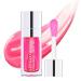 ZARICS Plumping Lip Oil  Hydrating Lip Gloss Tinted Lip Balm Lip Care Transparent Toot Lip Oil  Long Lasting Nourishing Lip Glow Oil Non-sticky Big Brush Glitter Primer Lip Tint (RASPBERRY)