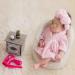 Soimiss Baby Bathrobe & Swimming Suit - Pure Cotton Pink Clothing for Newborns (0-6 Months) | Thick & Cozy - Buy Online on GoSupps.com