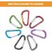 Brotree Mini Carabiner Keychain - Small Aluminum Snap Hook for Camping & Hiking (6cm D Shape 2 Pack Black) - Buy Online on GoSupps.com
