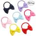 FRCOLOR 14Pcs Hair Bows Ties for Girls - Elastic Baby & Toddler Hair Tie Bands | Colorful Fabric Holders for Kids - Buy Online on GoSupps.com