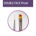 Double Face Brush 2in1 - White Synthetic Gel & Nail Art Brush for Painting & Application - Buy Online on GoSupps.com