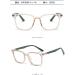 Ultralight TR90 Square Frame Blue Light Blocking Glasses for Men & Women - Anti UV Ray Computer & Reading Glasses - Champagne - 51mm - Buy Online on GoSupps.com