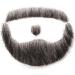 Remeehi Natural Black Human Hair Beard - Handmade Lace Mustache for Costumes | Realistic Pretend Beards - Buy Online on GoSupps.com