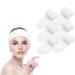 Bangshou 6stk cosmetics hair band with Velcro fastener spa cosmetics headband frote lake hair protection band for showers make -up and cosmetics (white)