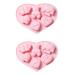 Alipis Chocolate DIY Mold 2pcs Cake Silicone Mold Silicone Molds Chocolate Cake Mold Baking Supply Donut Dog Biscuits 3D 20.7x15.2cm Pink