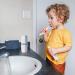 Jadin Travel Toothbrush Cup Set - 2 Creative Toothbrush Etuis for Camping Business & School - Stylish White & Gray Design - Buy Online on GoSupps.com