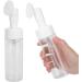 Foam Bottle with Brush Mousse Foaming Bottle Silicone Brush Empty Refillable Facial Cleanser Foaming Bottle Transparent (200ML) - Buy Online on GoSupps.com
