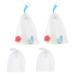 Baluue 4pcs Foaming Net Facial Foaming Nets Foamer Pouches Soap Pouch Pe