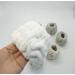 4 Piece Wrist Scrunchies for washing face - Absorbent Wristband (white)