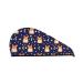 Hair Towel Wrap Hair Drying Towel with Button Towel Turban Head Towel to Dry Hair Quickly (Corgi Lying with Moons and Stars)