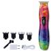 Hair Clippers Rechargeable hair trimmer professional electric beard hair clipper for men hair cutting machine barber cordless zero blade (Color : D8 rainbow)