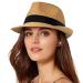 Womens Short Brim Straw Sun Hat Fedora Trilby Hat Panama Men Roll Up Packable Beach Hats One Size Khaki