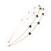 Fodattm Sweet Rhinestone Double Row Headband Hair Hoop Crystal Hairband Hair Accessories for Women (gold)