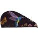 Soft Super Absorbent Hummingbird & Tropical Flowers Embroidery Microfiber Hair Towel | Quick Dry Coral Velvet Cap for Long Curly Thick Hair Ideal for Women - Buy Online on GoSupps.com