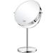 Orange Tech 8-Inch Large Double Sided 1X/10X Makeup Mirror  360 Degree Swivel 10X Magnifying Mirror  Vanity Mirror with Stand and Removable Base  15 inch Height
