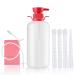 LIVE4COOL Douche Bottle for Women Reusable Vaginal Cleansing System 600ml/20.3oz Reusable Vaginal Enema Douche Capacity Cleanser with 4 Nozzles Storage Bag Non-Toxic
