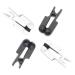 Ear Clip Electrode Double-Sided Rubber Head Comfortable Compatible for Tens Unit & CES Stimulation White + Black 4 Pieces