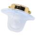 Baby pacifier night lock small prince rhinestones golden bling newborn pacifier soft feel with dust protection antistatic bpa-free silicone pacifier blue