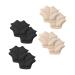 FOMIYES 12 Pairs Anti-Drop Half Size Mat Shoe Heel Sticker Heel Pads for Boots Back Heel Insert Sole Protector Sponge Elastic Fabric Adhesive Women's High Heels Heel Stickers