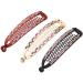 TEONEI Horsetail Hair Clip Women Banana Hair Clips.Ladies Combs Rhinestone Hair Pins Decorative Hair Claw Clips Ponytail Hair Accessories 3PCS