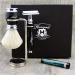 Elegant Men's Grooming Essentials| Classic Shaving Set | Pure White Badger DE Safety (Blades NOT Included) & Dual Stand