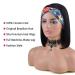 Usexy 8 Inch Headband Wig Bob Human Hair for Black Women - 150% Density Easy Wear Half Wig with Free Headband - Natural Color - Buy Online on GoSupps.com